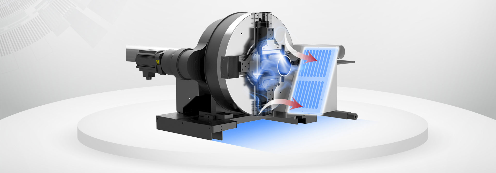 專業激光切管機-專利除塵系統